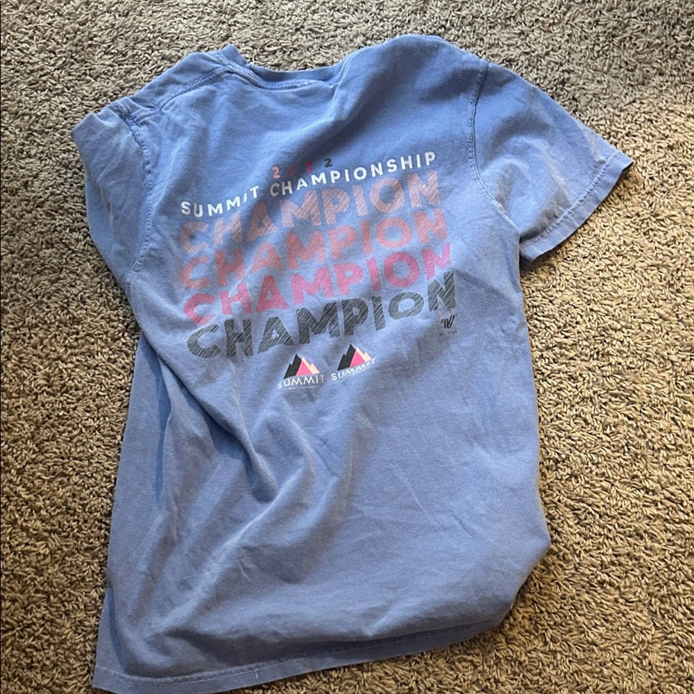 Champion Light Blue Graphic Tee